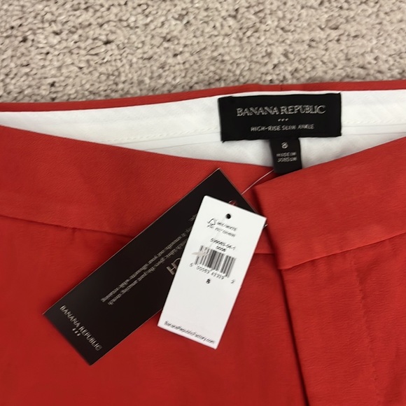 Brand new Banana Republic high rise slime ankle dress pants in burnt orange. - Picture 2 of 4